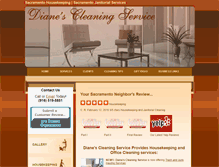 Tablet Screenshot of dianescleaningservice.com